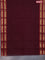Chettinad cotton saree brown and maroon with thread woven buttas and rattapet zari woven border
