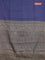 Chappa saree blue and beige with allover small zari checked pattern and madhubani printed pallu
