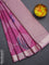 Bangalori semi silk saree pastel pink and magenta pink with allover ikat weaves and zari woven border
