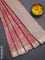 Bangalori semi silk saree peach shade and beige with allover ikat weaves and zari woven border