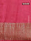 Banarasi tussar silk saree green and red with thread & zari woven buttas and woven border
