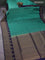 Kanchipuram soft silk saree teal green and dark blue with zari woven buttas and temple zari woven border