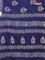 Jaipur cotton saree indigo blue and white with batik prints and printed border