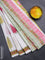 Jaipur cotton saree off white and yellow with butta prints and printed border