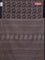 Jaipur cotton saree black with allover kalamkari prints and printed border