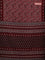Jaipur cotton saree maroon and black with allover kalamkari prints and printed border
