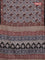 Jaipur cotton saree beige and maroon with allover kalamkari prints and printed border