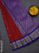 10 yards salem silk saree maroon and blue with zari woven buttas and zari woven border