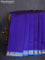 10 yards silk cotton saree navy blue and cs blue with plain body and zari woven border