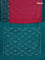 Ikat cotton saree pink and teal green with allover ikat butta weaves and simple border