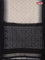 Ikat cotton saree off white and black with allover ikat butta weaves and temple design simple border