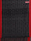 Ikat cotton saree black and red with allover ikat weaves and simple border