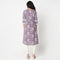 Abstract Printed Kurta with Lace Highlight