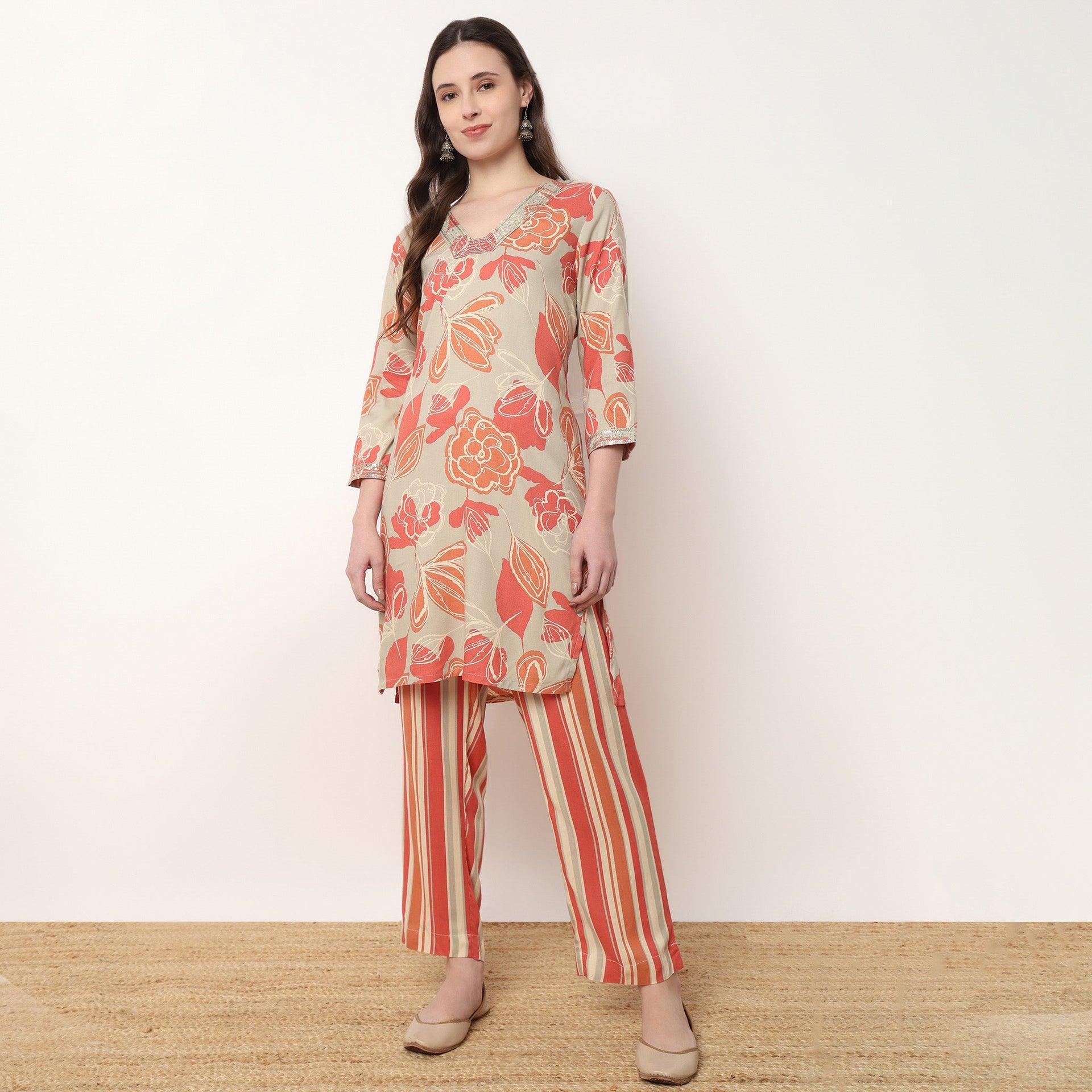 Ankle Length Printed Straight Pants