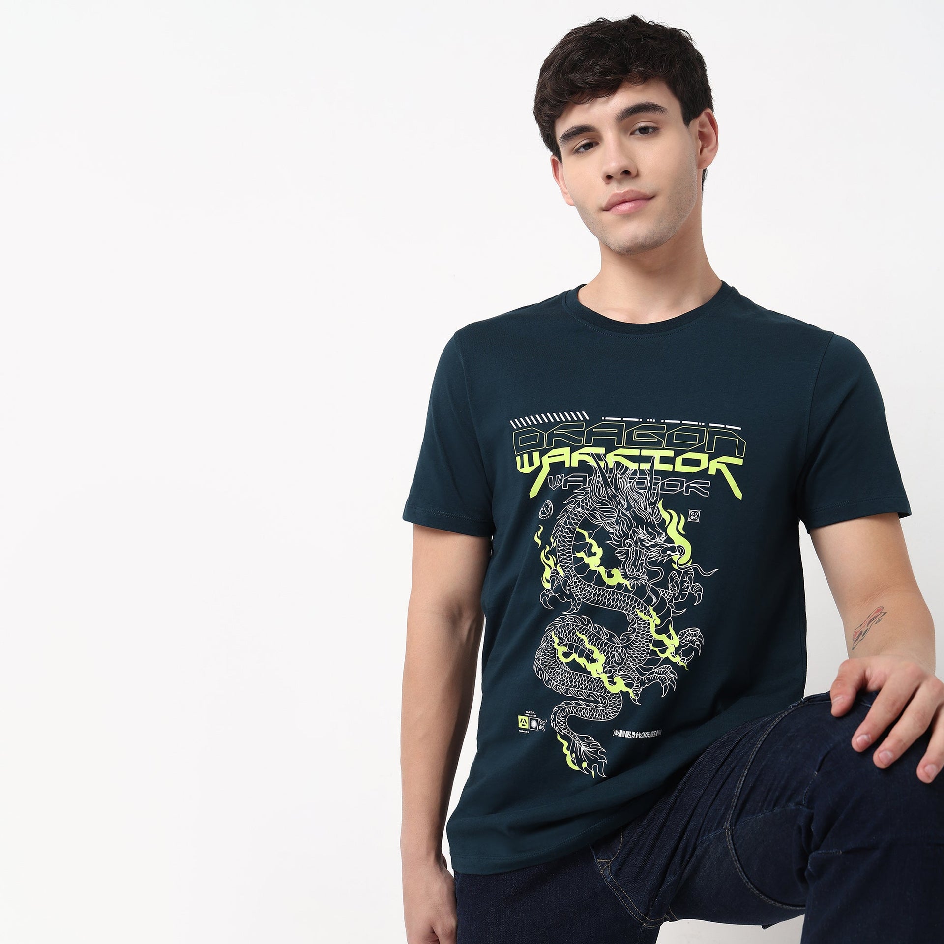 Cotton Crew Neck Graphitee