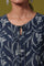 Blue Floral Printed Flared Pure Cotton Kurta