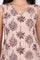 Beige Floral Printed Pure Cotton Straight A-line Kurta
