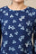 Indigo Dabu Printed Top in Lustrous Modal Satin