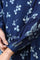 Indigo Dabu Printed Top in Lustrous Modal Satin