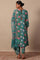 Floral Printed Mirror work A-line Viscose Kurta & Straight Pants with Dupatta Set