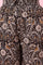 Dark Espresso Kalamkari Printed Kurta, Pants and Dupatta Set