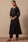 Printed Thread Embroidery Flared Pure Cotton Kurta & Straight Pants with Dupatta Set