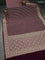 Banarasi georgette saree wine shade with woven buttas & stone work and zardosi work border