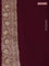 Banarasi georgette saree wine shade with woven buttas & stone work and zardosi work border