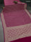 Banarasi georgette saree pink with woven buttas & stone work and zardosi work border