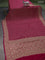 Banarasi georgette saree pink with woven buttas & stone work and zardosi work border