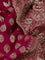 Banarasi georgette saree pink with woven buttas & stone work and zardosi work border