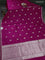 Banarasi poona silk saree pink with zari woven leaf buttas and simple zari border