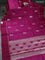 Banarasi poona silk saree pink and violet with zari woven buttas and zari woven butta border