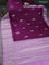 Banarasi poona silk saree wine shade and lavender with silver zari woven buttas and silver zari woven border