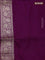 Banarasi uppada silk saree purple with allover zari woven brocade weaves and zari woven border