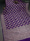 Banarasi uppada silk saree violet with allover zari woven mina weaves and zari woven border