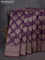 Banarasi uppada silk saree mild purple with allover zari woven butta weaves and zari woven border