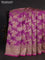 Banarasi tissue silk saree purple shade with allover zari woven brocade weaves and zari woven border