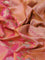 Banarasi tissue silk saree pink and dual shade of pinkish orange with allover zari woven brocade weaves and zari woven border