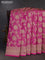 Banarasi tissue silk saree pink with allover zari woven brocade weaves and zari woven border