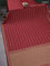 Banarasi crepe saree red with allover geometric weaves and woven border