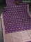 Banarasi uppada silk saree purple with allover zari woven floral brocade weaves and zari woven border