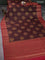 Banarasi tussar silk saree brown and maroon with thread & zari woven buttas and woven border