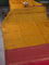 Banarasi tussar silk saree mustard yellow and pink with thread & zari woven buttas and woven border