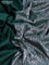 Banarasi crush crepe saree dark green with plain body and silver zari woven border