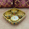 Gift Bowls Tray, Brass Gift item, Dry Fruit Tray with 4 Boxes, Ideal for tableware