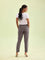 Medium Grey Crepe Tapered Trouser