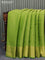 Art chiffon saree light green with allover zari woven brocade weaves and zari woven border