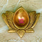 Antic Brass Lotus Design Diya | Brass Puja Diya Set of 2
