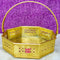 Brass Flower Basket for Puja, Handcrafted OM Puja Basket